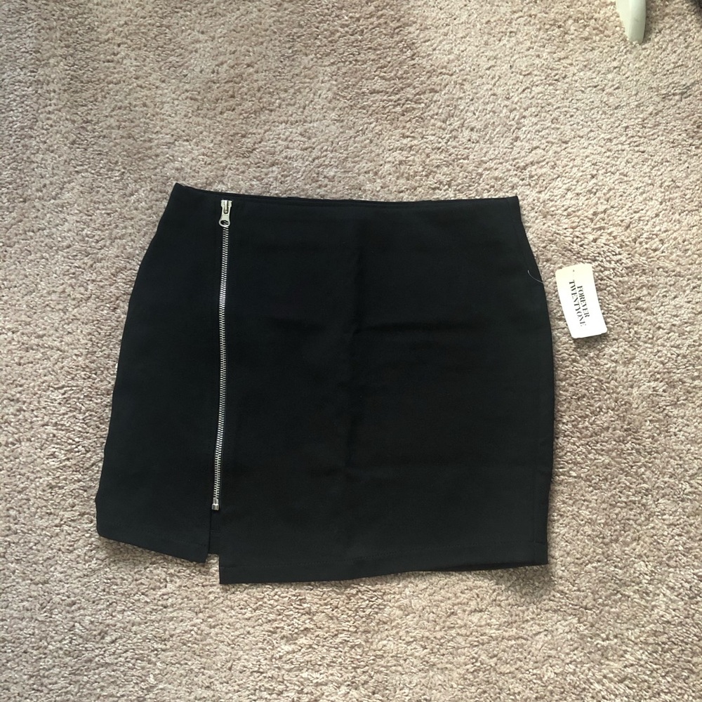 Black mini skirt